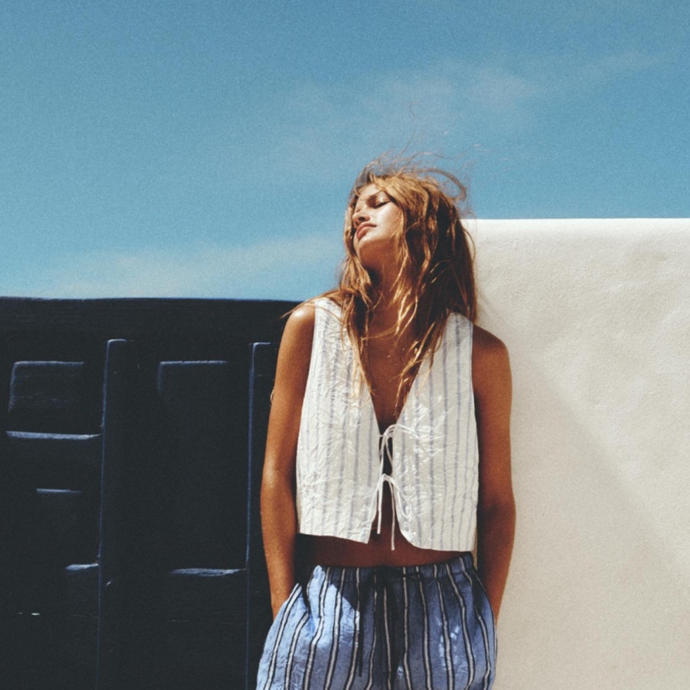 Zara wrinkle wrinkle effect  vest